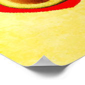 Cute Cartoon Avocado in Red Heart Painting Poster (Hoek)