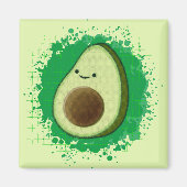 Cute Cartoon Avocado Magneet (Voorkant)