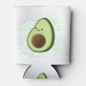 Cute Cartoon Avocado on Distress Background Blikjeskoeler (Voorkant)
