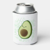 Cute Cartoon Avocado on Distress Background Blikjeskoeler (Blikje Achterkant)