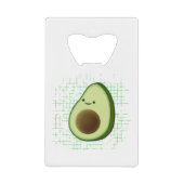 Cute Cartoon Avocado on Distress Background Creditkaart Flessenopener (Voorkant)
