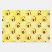 Cute Cartoon Avocado on Distress Background Inpakpapier Vel (Voorkant 2)