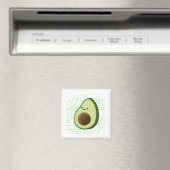 Cute Cartoon Avocado on Distress Background Magneet (Insitu (Vaatwasser))