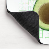 Cute Cartoon Avocado on Distress Background Muismat (Hoek)