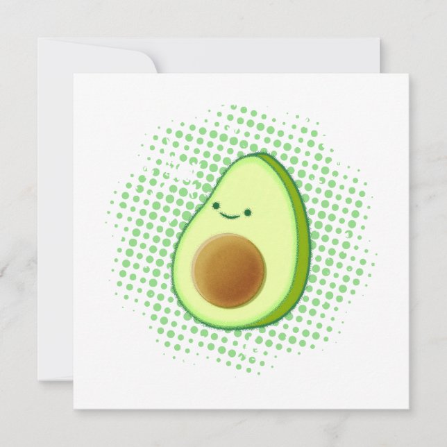 Cute Cartoon Avocado on Distress Vortex (Voorkant)