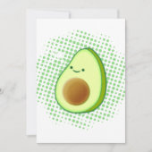 Cute Cartoon Avocado on Distress Vortex Kaart (Voorkant)