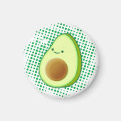 Cute Cartoon Avocado on Distress Vortex Magneet (Voorkant)