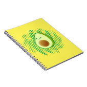 Cute Cartoon Avocado on Distress Vortex Notitieboek (Rechterzijde)