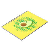 Cute Cartoon Avocado on Distress Vortex Notitieboek (Linkerzijde)