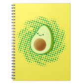 Cute Cartoon Avocado on Distress Vortex Notitieboek (Voorkant)