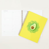 Cute Cartoon Avocado on Distress Vortex Planner (Display)