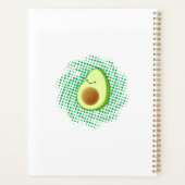 Cute Cartoon Avocado on Distress Vortex Planner (Achterkant)