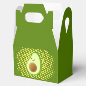 Cute Cartoon Avocado on Yellow Vortex Bedankdoosjes (Geopend)