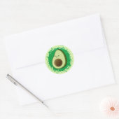 Cute Cartoon Avocado Ronde Sticker (Envelop)