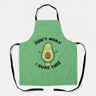 Cute Cartoon Avocado Schort