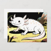 Cute Cartoon Axolotl  Briefkaart (Voorkant / Achterkant)