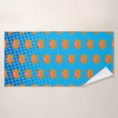 Cute Cartoon Baby Crab Blue Ocean Badhanddoek (Badhanddoek)