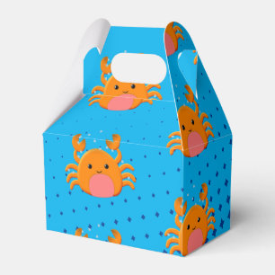 Cute Cartoon Baby Crab Blue Ocean Bedankdoosjes