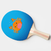 Cute Cartoon Baby Crab Blue Ocean Tafeltennisbatje (Zijkant)