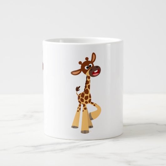 Cute Cartoon Baby Giraffe Jumbo Mok (Voorkant)