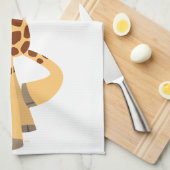 Cute Cartoon Baby Giraffe Kitchen Towel Theedoek (Quarter Fold)