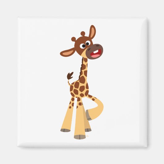 Cute Cartoon Baby Giraffe Magnet (Voorkant)