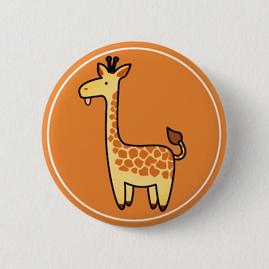 Cute Cartoon Baby Giraffe Ronde Button 5,7 Cm (Voorkant)