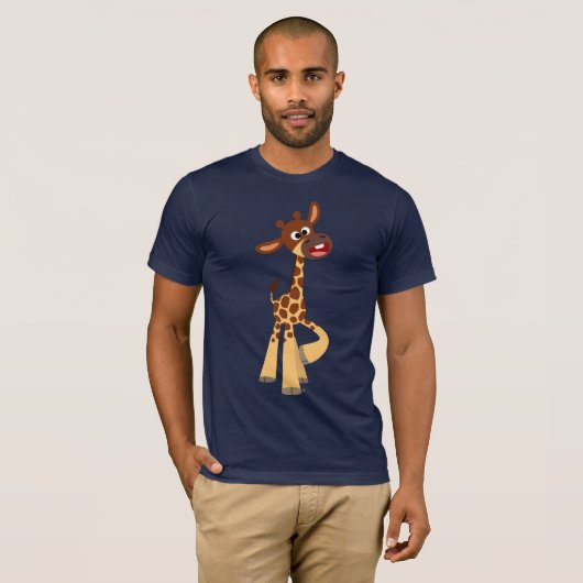 Cute Cartoon Baby Giraffe T-Shirt (Voorkant volledig)