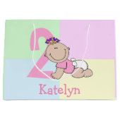 Cute Cartoon Baby Girl 2e verjaardag Groot Cadeauzakje (Voorkant)
