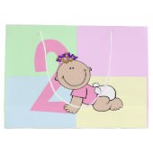 Cute Cartoon Baby Girl 2e verjaardag Groot Cadeauzakje (Achterkant)