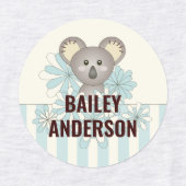 Cute Cartoon Baby Koala Kids Naam Kleding Labels (Design 1)