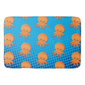 Cute Cartoon Baby Octopus Blue Ocean Badmat (Voorkant)