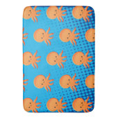 Cute Cartoon Baby Octopus Blue Ocean Badmat (Voorkant Verticaal)
