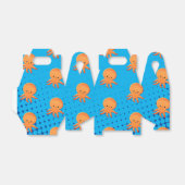 Cute Cartoon Baby Octopus Blue Ocean Bedankdoosjes (Uitgevouwen)