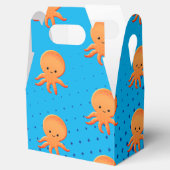 Cute Cartoon Baby Octopus Blue Ocean Bedankdoosjes (Geopend)