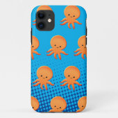 Cute Cartoon Baby Octopus Blue Ocean Case-Mate iPhone Case (Achterkant)