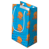 Cute Cartoon Baby Octopus Blue Ocean Klein Cadeauzakje (Achterkant Gekanteld)