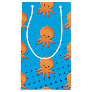 Cute Cartoon Baby Octopus Blue Ocean Klein Cadeauzakje