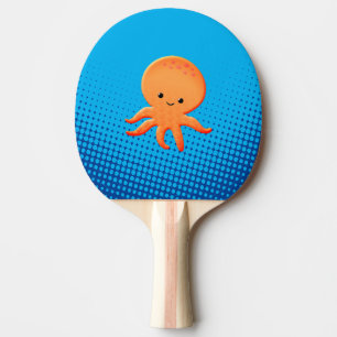 Cute Cartoon Baby Octopus Blue Ocean Tafeltennisbatje