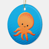 Cute Cartoon Baby Octopus Keramisch Ornament (Links)