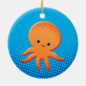Cute Cartoon Baby Octopus Keramisch Ornament (Achterkant)