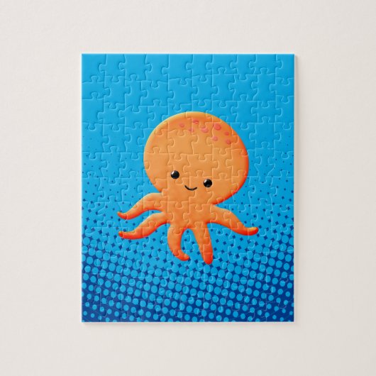 Cute Cartoon Baby Octopus Legpuzzel (Verticaal)
