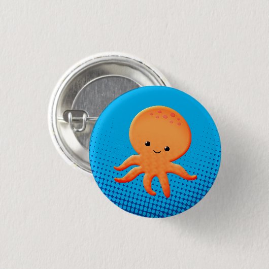Cute Cartoon Baby Octopus Ronde Button 3,2 Cm (Voorkant /achterkant)