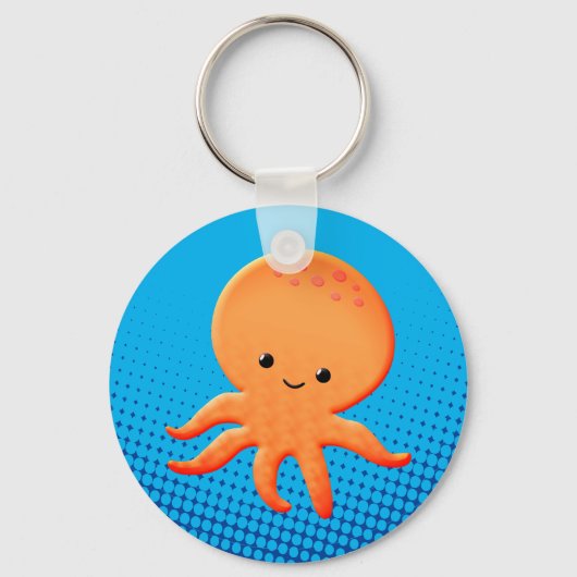 Cute Cartoon Baby Octopus Sleutelhanger (Voorkant)