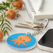 Cute Cartoon Baby Octopus Sleutelhanger (Voorkant Rechts)