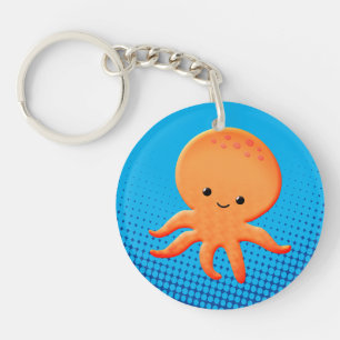 Cute Cartoon Baby Octopus Sleutelhanger