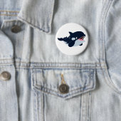 Cute Cartoon Baby Orca Button (In situ)