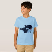 Cute Cartoon Baby Orca Children's T-Shirt (Voorkant volledig)