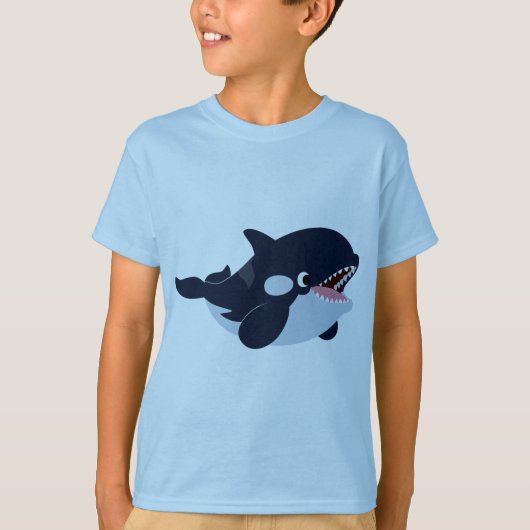 Cute Cartoon Baby Orca Children's T-Shirt (Voorkant)