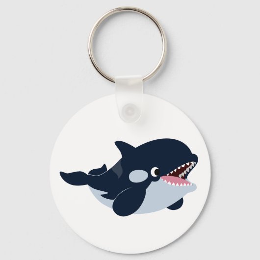Cute Cartoon Baby Orca Sleutelhanger (Voorkant)